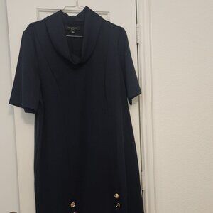 Dress (Navy Blue) (Size 2X)